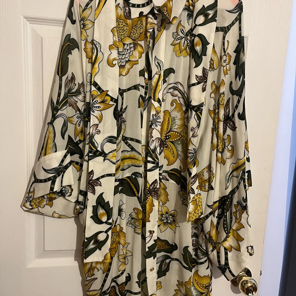 Floral Button-Up Blouse